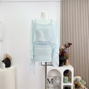 MomosheroAlice Blue Dreamy Three-Piece Cami and Skirt Set