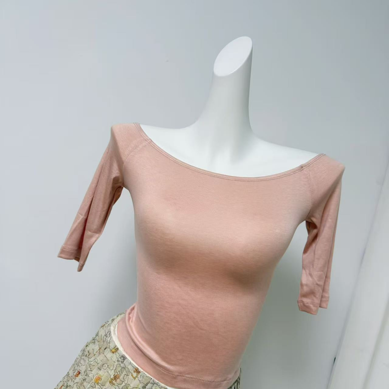 Women's Two-Piece Set with Lyocell T-Shirt and Floral Skirt - Image 3