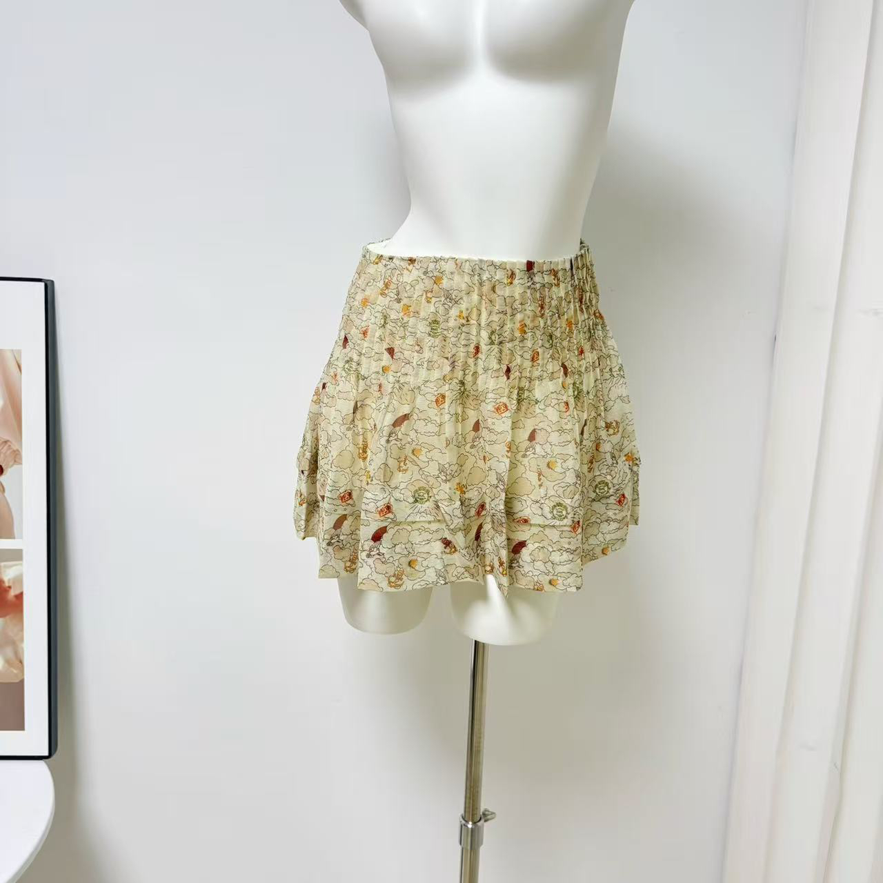 Women's Two-Piece Set with Lyocell T-Shirt and Floral Skirt - Image 4